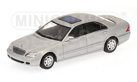 Mercedes-Benz S class 600SEL W220 silver 1:43 Minichamps, масштабная модель, scale43