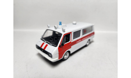 РАФ 22031 скорая помощь, масштабная модель, DeAgostini, scale43