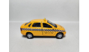 Лада Калина такси 1:36, масштабная модель, Welly, scale35, ВАЗ