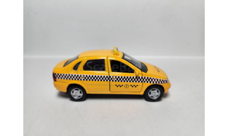 Лада Калина такси 1:36, масштабная модель, ВАЗ, Welly, scale35