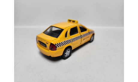 Лада Калина такси 1:36, масштабная модель, ВАЗ, Welly, scale35