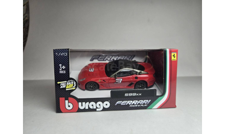 Ferrari 599xx, масштабная модель, BBurago, scale43