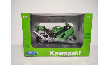 Kawasaki Ninja ZX-12R Welly, масштабная модель мотоцикла, scale18