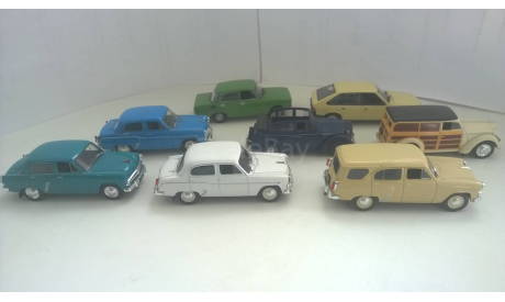 Одним лотом 8 моделей москвичей от Deagostini с рубля!!, масштабная модель, 1:43, 1/43, Автолегенды СССР журнал от DeAgostini