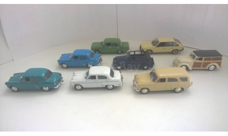 Одним лотом 8 моделей москвичей от Deagostini с рубля!!, масштабная модель, 1:43, 1/43, Автолегенды СССР журнал от DeAgostini