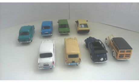 Одним лотом 8 моделей москвичей от Deagostini с рубля!!, масштабная модель, 1:43, 1/43, Автолегенды СССР журнал от DeAgostini