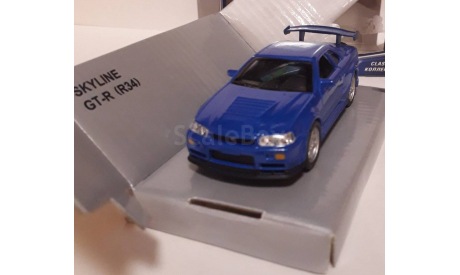 Nissan Skyline R34 1:43, Autotime, масштабная модель, MotorMax, 1/43