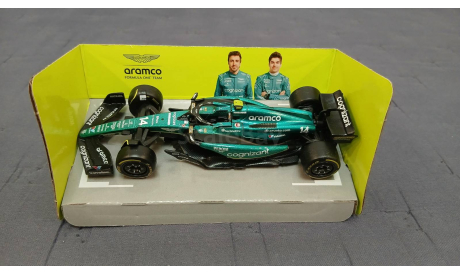Aston Martin AMR23 Fernando Alonso, журнальная серия масштабных моделей, BBurago, scale43