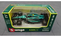 Aston Martin AMR23 Fernando Alonso, журнальная серия масштабных моделей, BBurago, scale43