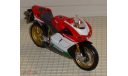 Мотоцикл DUCATI 1098 S (КРАСНО-БЕЛО-ЗЕЛ 1:18, масштабная модель мотоцикла, scale0
