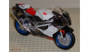 Мотоцикл APRILIA   RSV (бел-чер-кр) 1:18, масштабная модель мотоцикла, scale0