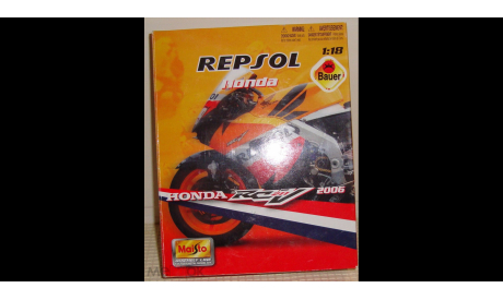 Мотоцикл HONDA RCV 211 2006 REPSOL  Кит 1:18, масштабная модель мотоцикла, scale0