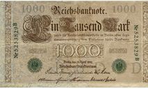 Германская Империя, 1000 марок, 1910 г., Зеленая печать!, масштабные модели (другое)