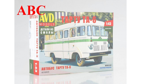 Сборная модель Автобус Тарту ТА-6, Код модели: 4018AVD, сборная модель автомобиля, AVD Models, 1:43, 1/43