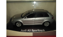 Audi A3 Sportback Silver, масштабная модель, Minichamps, scale43