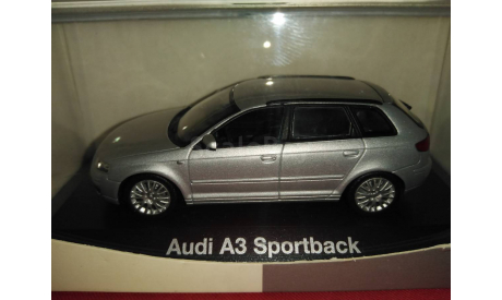 Audi A3 Sportback Silver, масштабная модель, Minichamps, scale43