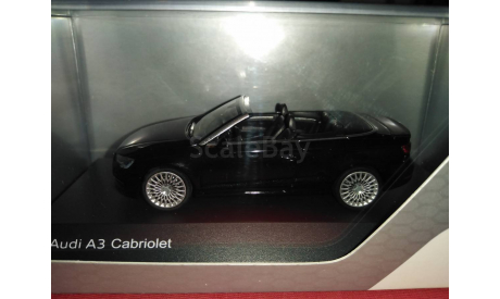 Audi A3 Cabriolet Phantom Black, масштабная модель, Herpa, scale43