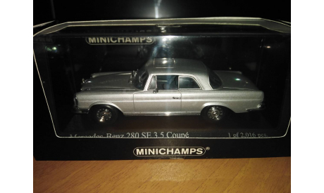 Mercedes-benz 280 SE 3,5 Coupe (W111) 1970 Silver, масштабная модель, Minichamps, scale43