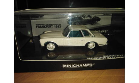 Mercedes-benz 230 SL ’Pagoda’ with Hardtop (W113) 1963 White, масштабная модель, Minichamps, scale43