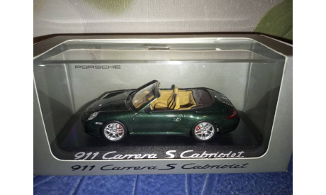 Porsche 911 Carrera S Cabriolet Green Metallic, масштабная модель, Minichamps, scale43