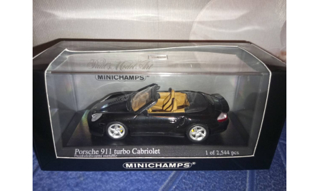 Porsche 911 Turbo Cabriolet 2003 ⚫, масштабная модель, Minichamps, scale43