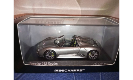 Porsche 918 Spyder 2011 Grey metallic, масштабная модель, Minichamps, scale43