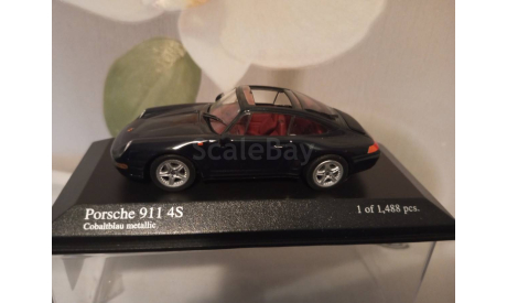 Porsche 911(993) Targa 4S Cobalt Blue Metallic, масштабная модель, Minichamps, scale43