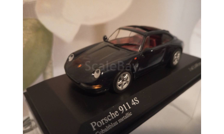 Porsche 911(993) Targa 4S Cobalt Blue Metallic, масштабная модель, Minichamps, scale43