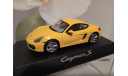 Porsche Cayman S Yellow, масштабная модель, Norev, scale43