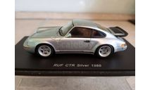 Porsche RUF CTR Silver 1988, масштабная модель, Spark, scale43