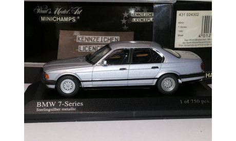 BMW 7-Series 1986 Minichamps, масштабная модель, scale43