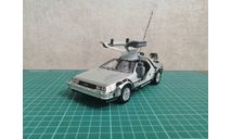 DeLorean DMS-12 НАЗАД В БУДУЩЕЕ ЧАСТЬ 1, масштабная модель, Welly, scale24