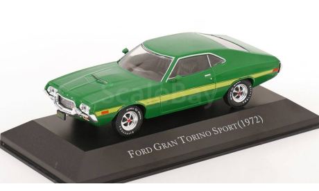 Ford Gran Torino Sport 1972 green 1:43 Altaya American cars, масштабная модель, Always American cars, scale43