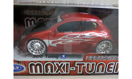 Peugeot 206 Tuning 1:24 Welly, масштабная модель, scale24