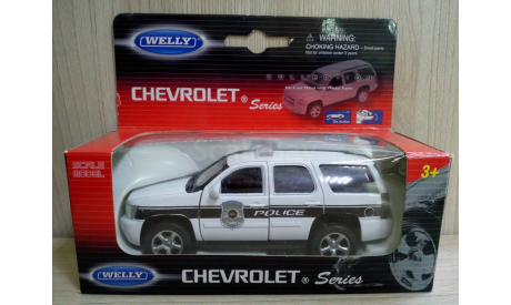 Chevrolet Tahoe Police 2008 white  1:43 Welly, масштабная модель, scale43