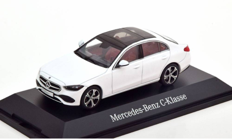Mercedes-Benz C-class (W206) white bright 2021 1:43 Herpa, масштабная модель, scale43