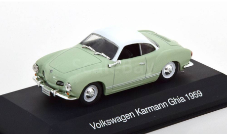 Volkswagen Karmann Ghia 1959 light green / white 1:43 Altaya, масштабная модель, scale43