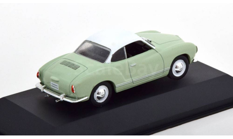 Volkswagen Karmann Ghia 1959 light green / white 1:43 Altaya, масштабная модель, scale43