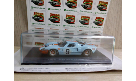 Ford GT40 #9 Winner Le Mans 1968 1:43 Spark, журнальная серия масштабных моделей, scale43