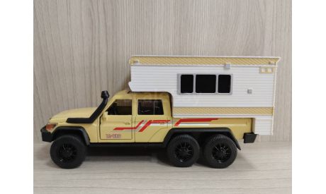 Toyota Land Cruiser 79 6x6 Duble Cab  1:43, масштабная модель, Welly, scale0