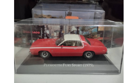 Plymouth Fury Sport 1975 red/white 1:43 Altaya American cars, масштабная модель, scale43