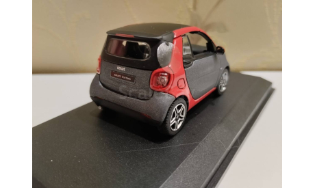 Smart fortwo cabrio titania grey / red 1:43 Norev, масштабная модель, scale43
