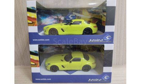 Mercedes Benz SLS AMG Coupe yellow 1:43 Solido, масштабная модель, Mercedes-Benz, scale43