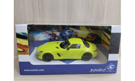 Mercedes Benz SLS AMG Coupe yellow 1:43 Solido, масштабная модель, Mercedes-Benz, scale43