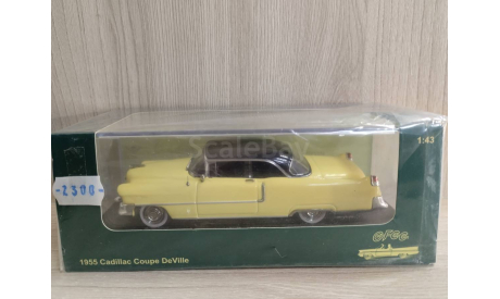 1955 Cadillac Coupe DeVille yellow/black 1:43 GFCC Toys, масштабная модель, scale43