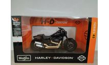 Harley-Davidson Fatbob 114 2022 black 1:18 Maisto, масштабная модель, scale18