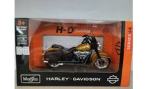 Harley-Davidson Heritage Classic 2023 gold 1:18 Maisto, масштабная модель, scale18