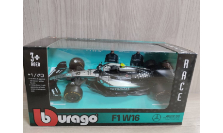 Mercedes F1W16 #12 Kimi Antonelli 2025 1:43 Bburago, масштабная модель, Mercedes-Benz, 1/43