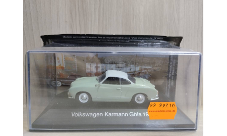 Volkswagen Karmann Ghia 1959 light green / white 1:43 Altaya, масштабная модель, scale43
