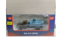 Легендарные грузовики СССР №115 , АЦ-4,2-53а (ГАЗ-53а) 1:43 Modimio, журнальная серия масштабных моделей, scale43